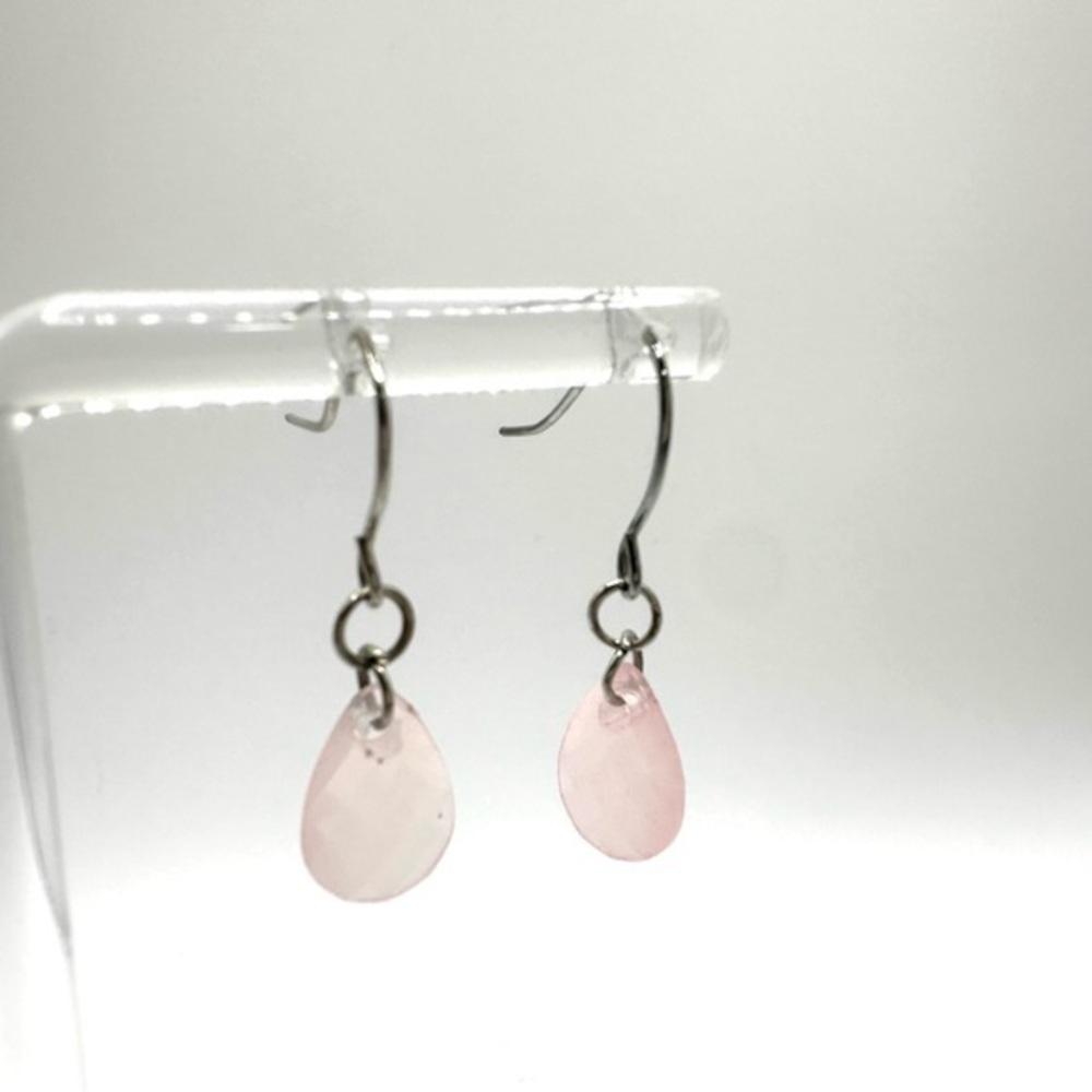 Elegant Pink Teardrop Earrings